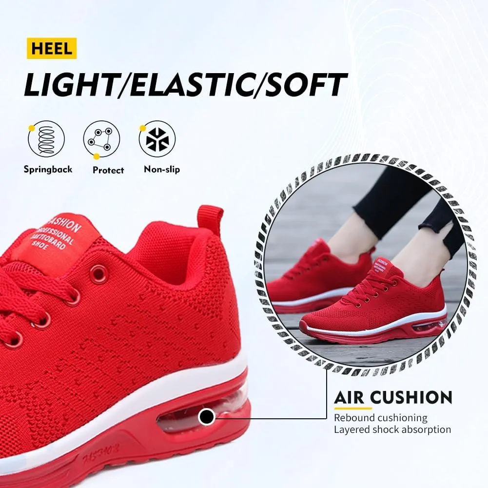 TINRYMX Women Modern Dance Sneakers Jazz Shoes Lace up Air Cushion Ballroom Practice Dance Shoes Walking Shoes,Model-LYX5066