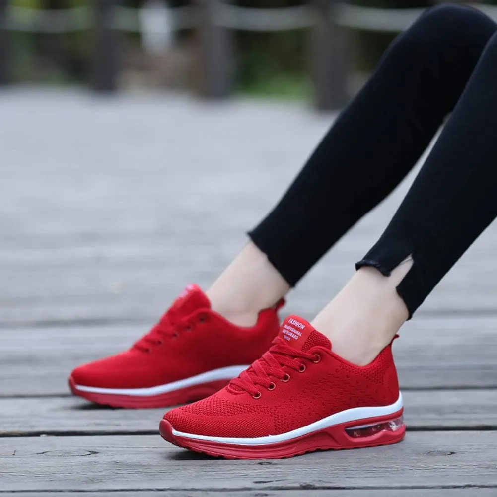 TINRYMX Women Modern Dance Sneakers Jazz Shoes Lace up Air Cushion Ballroom Practice Dance Shoes Walking Shoes,Model-LYX5066