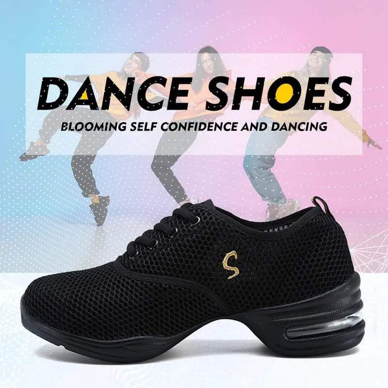 TINRYMX Women's Jazz Shoes Lace-up Sneakers Modern Dance Shoes Platform Walking Dance Shoes,Model-LYX801