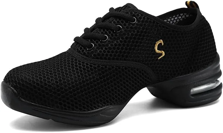 TINRYMX Women's Jazz Shoes Lace-up Sneakers Modern Dance Shoes Platform Walking Dance Shoes,Model-LYX801