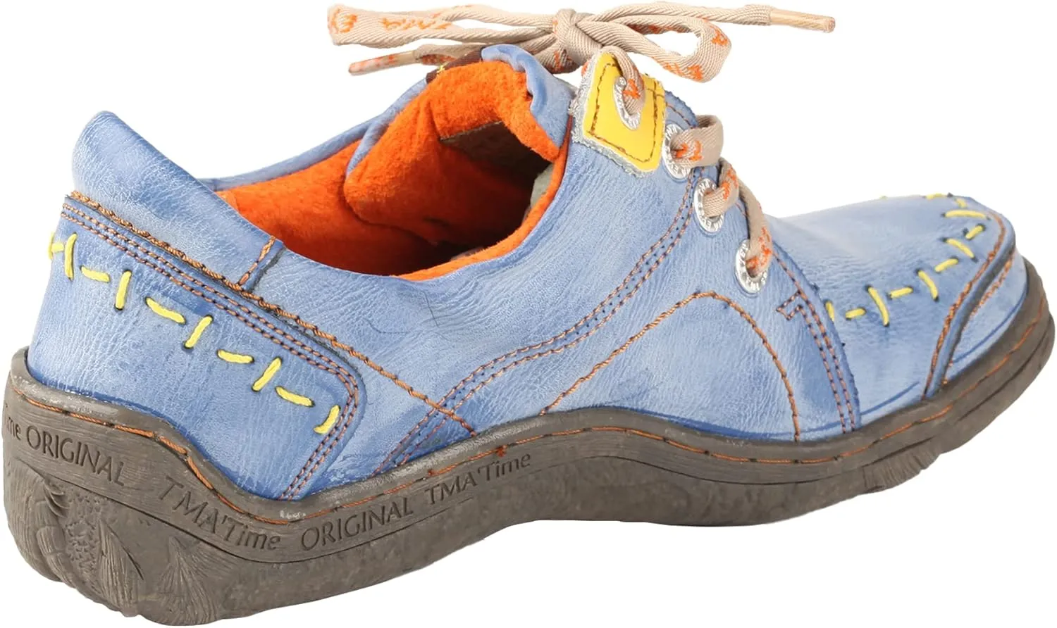 TMA EYES Women's Leather Hand Stitching Walking Travel Shoes Casual Lightweight Comfort Fashion Sneaker