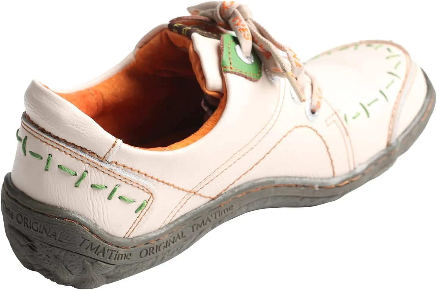 TMA EYES Women's Leather Hand Stitching Walking Travel Shoes Casual Lightweight Comfort Fashion Sneaker
