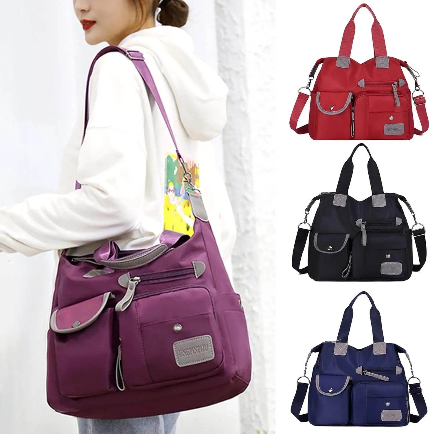 Tote Bag For Women Casual Leather Retro Shoulder Bags Versatile Cross Body Handbags For Shopping Travel Essential F