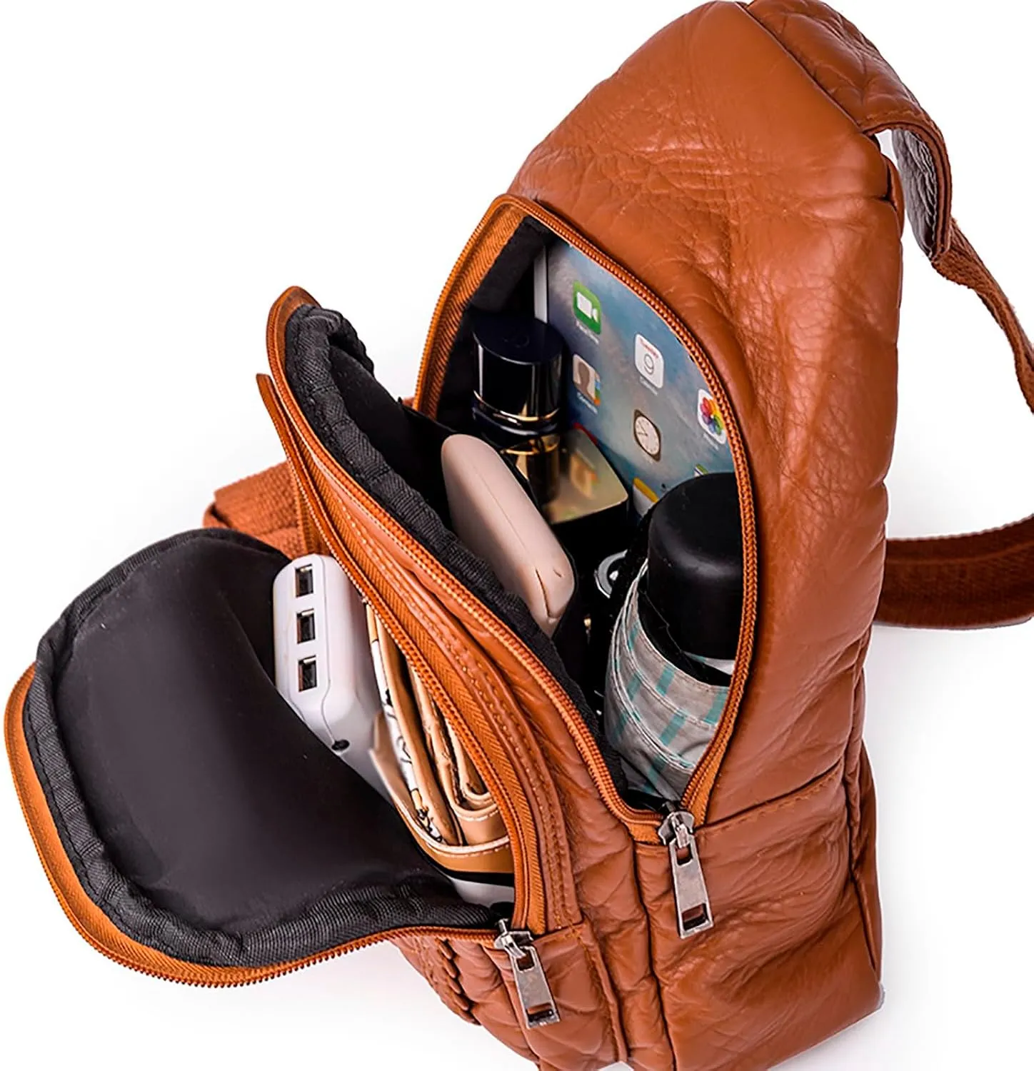 Tote Bag For Women Retro Chest Bag Sling Bag Small Crossbody Pu Leather Satchel Daypack Fashion Shoulder Outdoor Bags