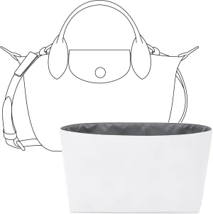 Tote Bag Organizer Insert for Longchamp Le Pliage Xtra S Hobo Bag, Custom Fit Inside Premium Slate Gray Lightweight Water Resistant Purse Insert Accessories