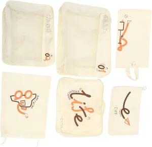 Travel Bag Organizer Luggage Organizer Bags Set Yellow Compact Storage for Suitcase