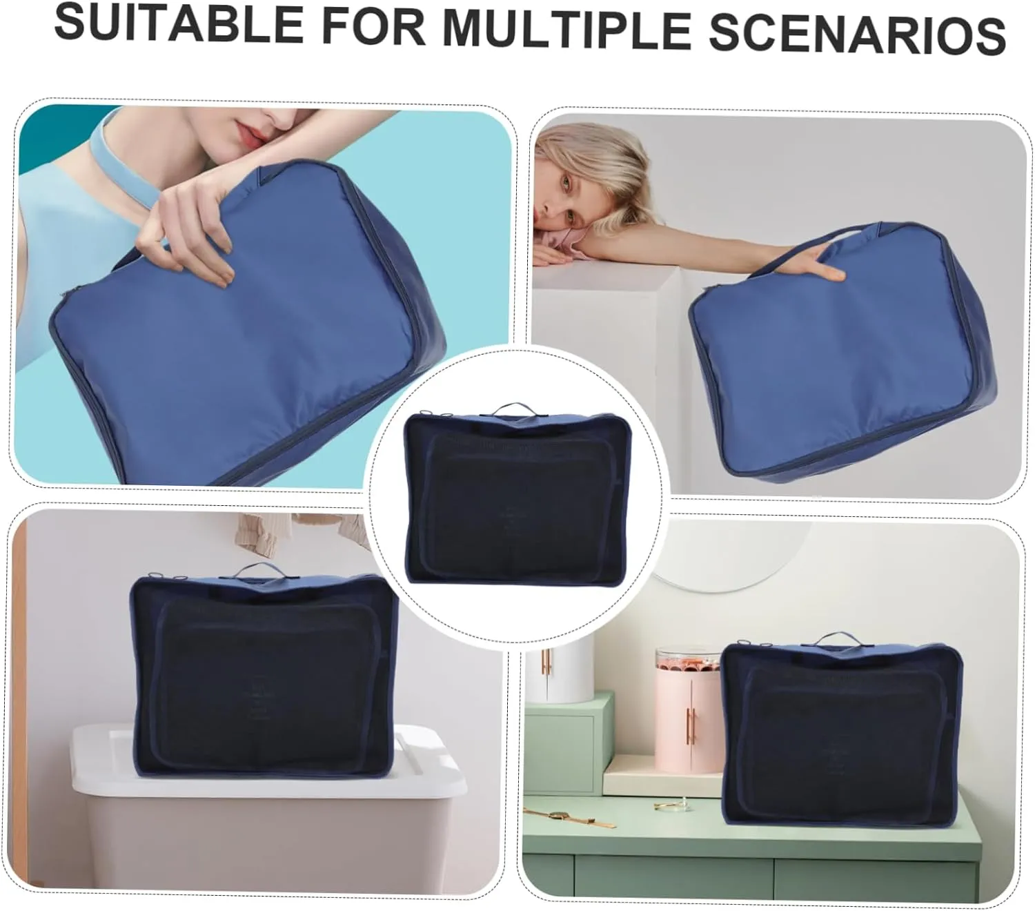 Travel Packing Cubes 7pcs Suitcase Organizer Bags Luggage Organizers Compact Storage