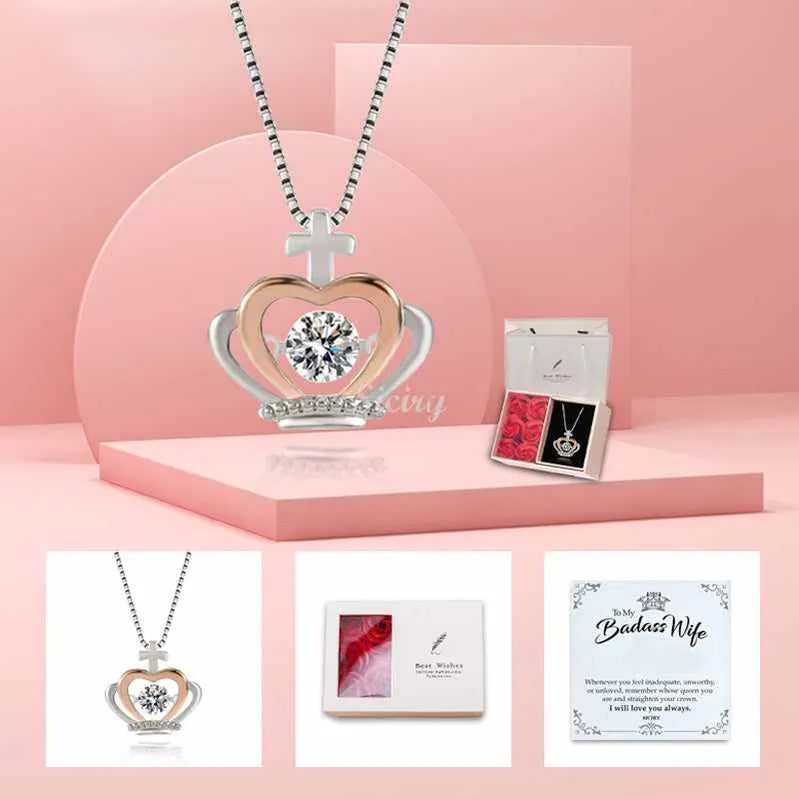 Valentine's Day Discount 50%OFF-Luxe Crown Necklace - To My Badass Wife