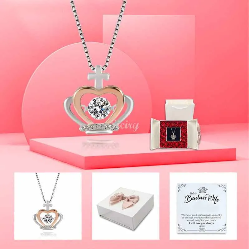 Valentine's Day Discount 50%OFF-Luxe Crown Necklace - To My Badass Wife