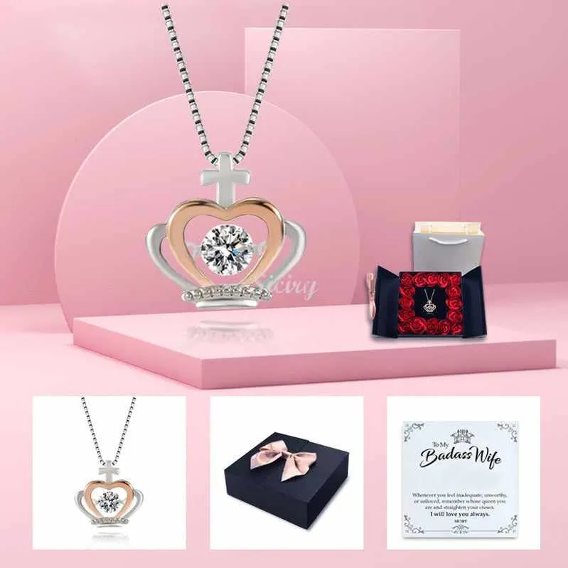 Valentine's Day Discount 50%OFF-Luxe Crown Necklace - To My Badass Wife