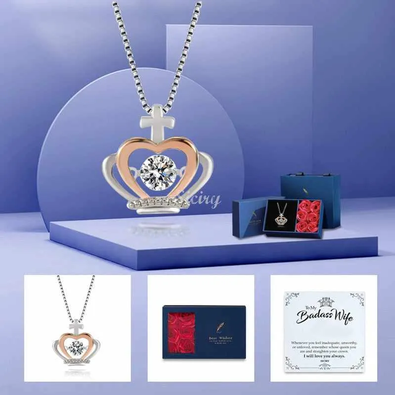 Valentine's Day Discount 50%OFF-Luxe Crown Necklace - To My Badass Wife