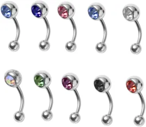VALICLUD Navel Earrings Belly Button Set Stainless Steel Jewelry for Women Jewelry
