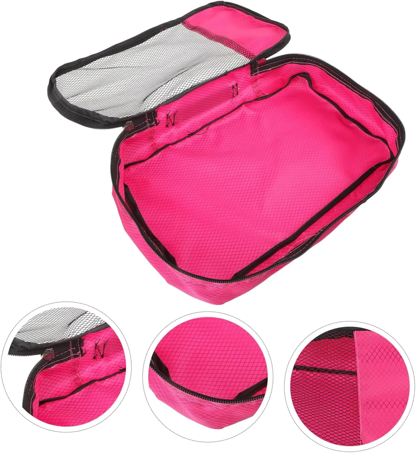 VALICLUD Travel Cubes Packing Organizer for Suitcase Luggage Organizer Bag Zippers Compact Storage for Shoes Toiletries Daily Essentials