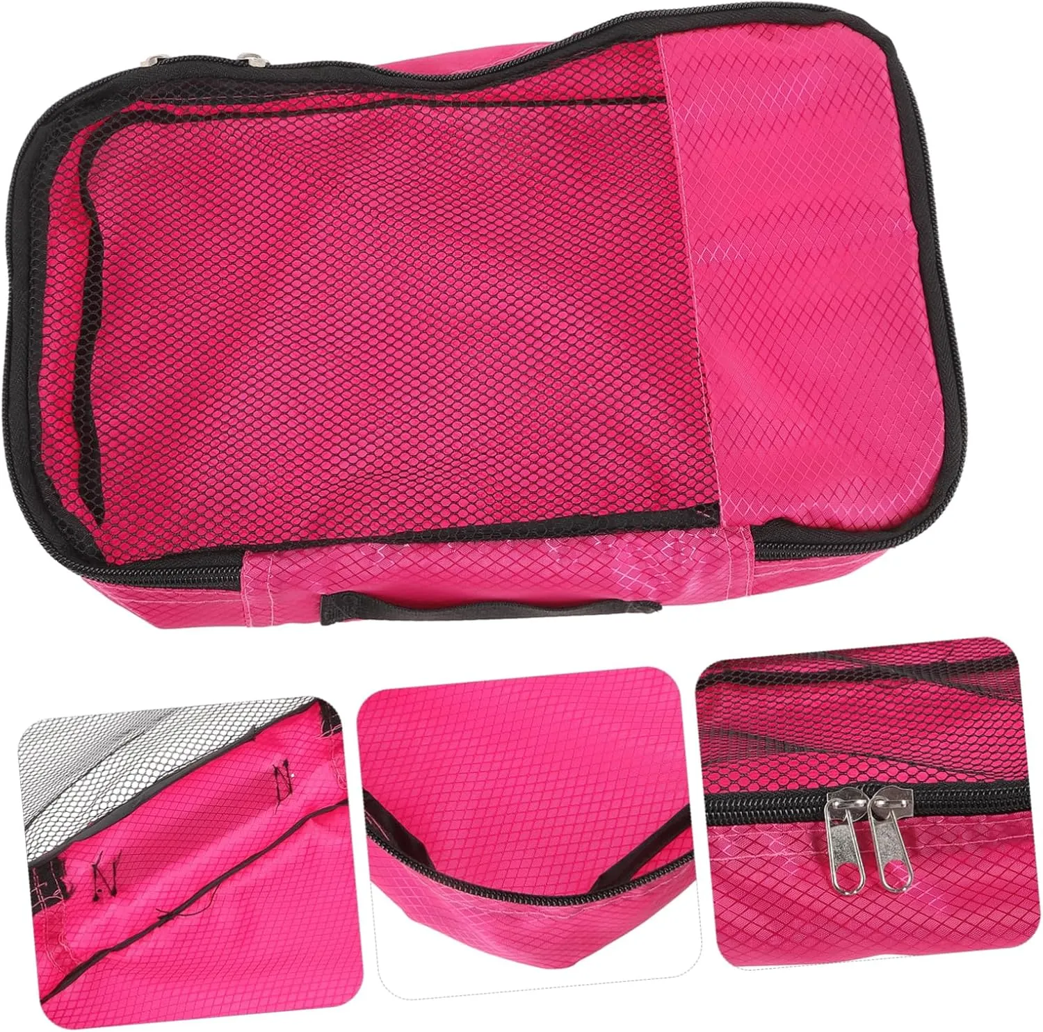 VALICLUD Travel Cubes Packing Organizer for Suitcase Luggage Organizer Bag Zippers Compact Storage for Shoes Toiletries Daily Essentials