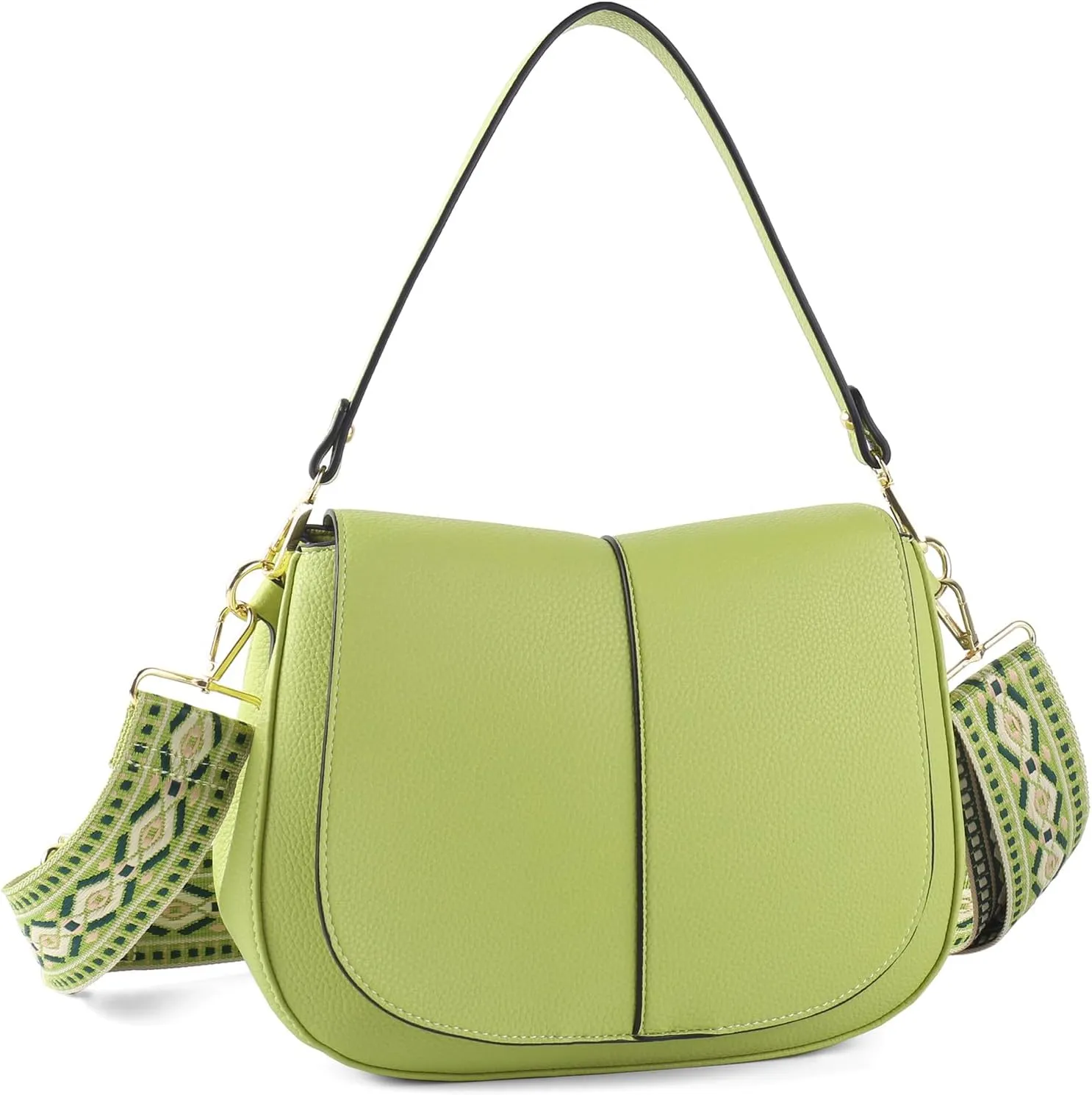 Vegan Leather Hobo Purses, Crossbody Bags for Women, Shoulder Handbags with Wide Strap