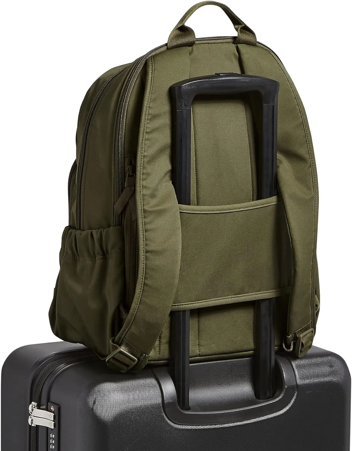 Vera Bradley Women's Cotton Campus Backpack, Climbing Ivy Green, One Size
