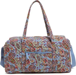Vera Bradley Women's Cotton Large Travel Duffel Bag, Provence Paisley, One Size