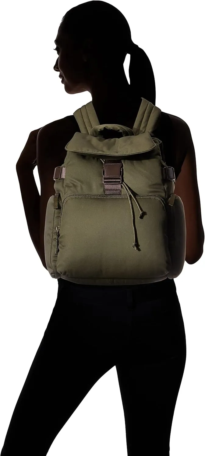 Vera Bradley Women's Cotton Utility Backpack, Climbing Ivy Green - Recycled Cotton, One Size