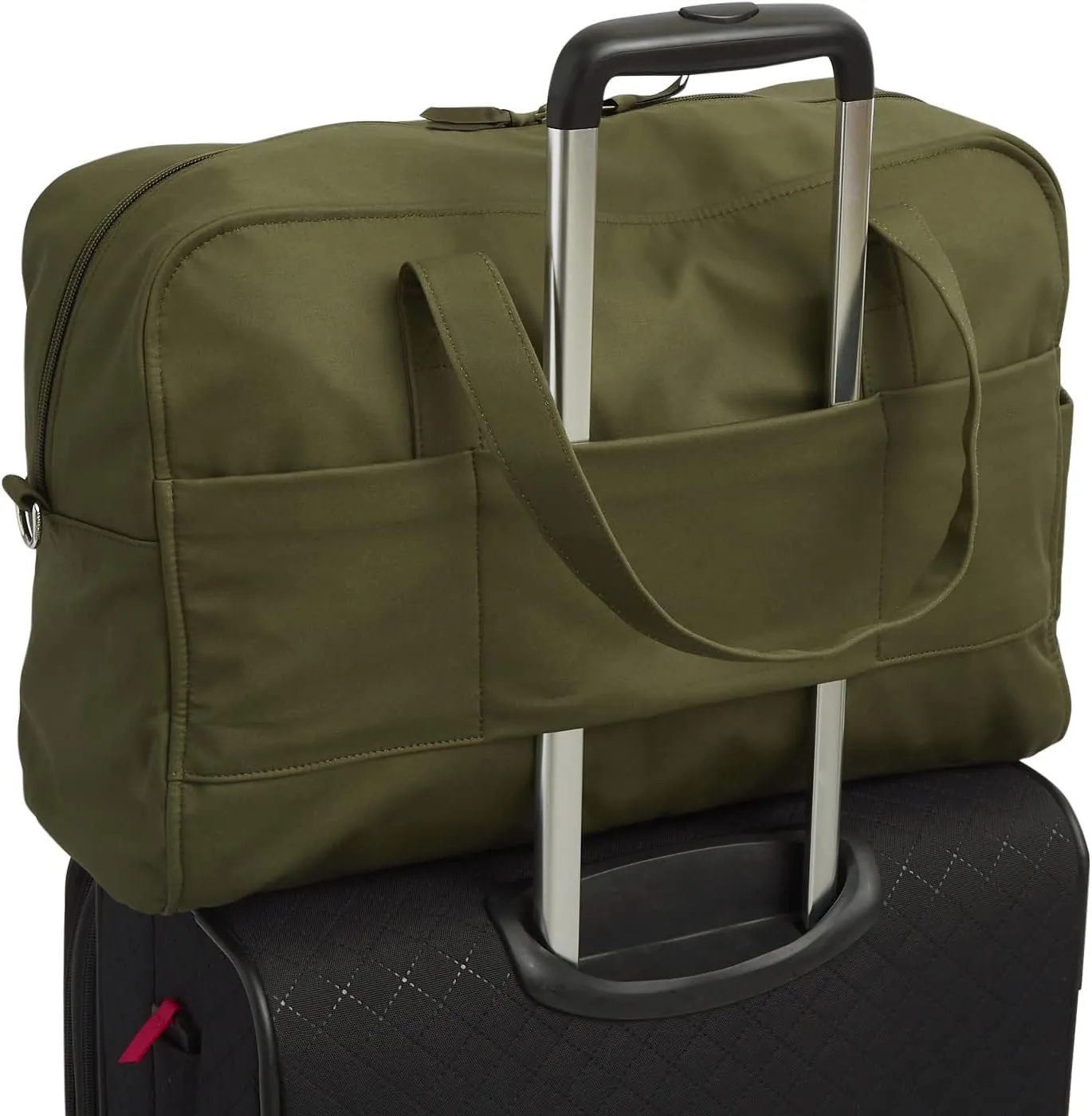 Vera Bradley Women's Cotton Weekender Travel Bag, Climbing Ivy Green, One Size