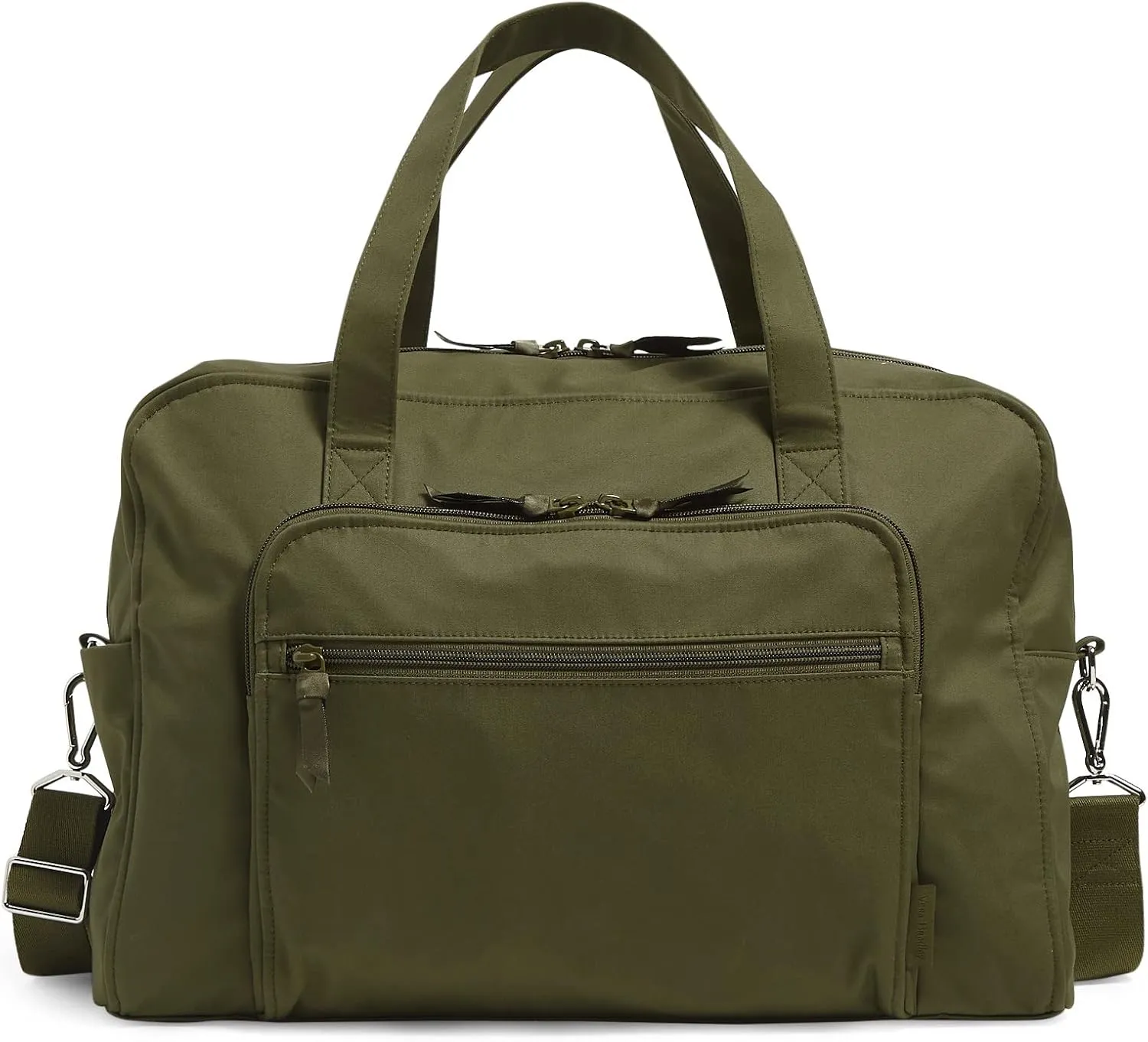 Vera Bradley Women's Cotton Weekender Travel Bag, Climbing Ivy Green, One Size