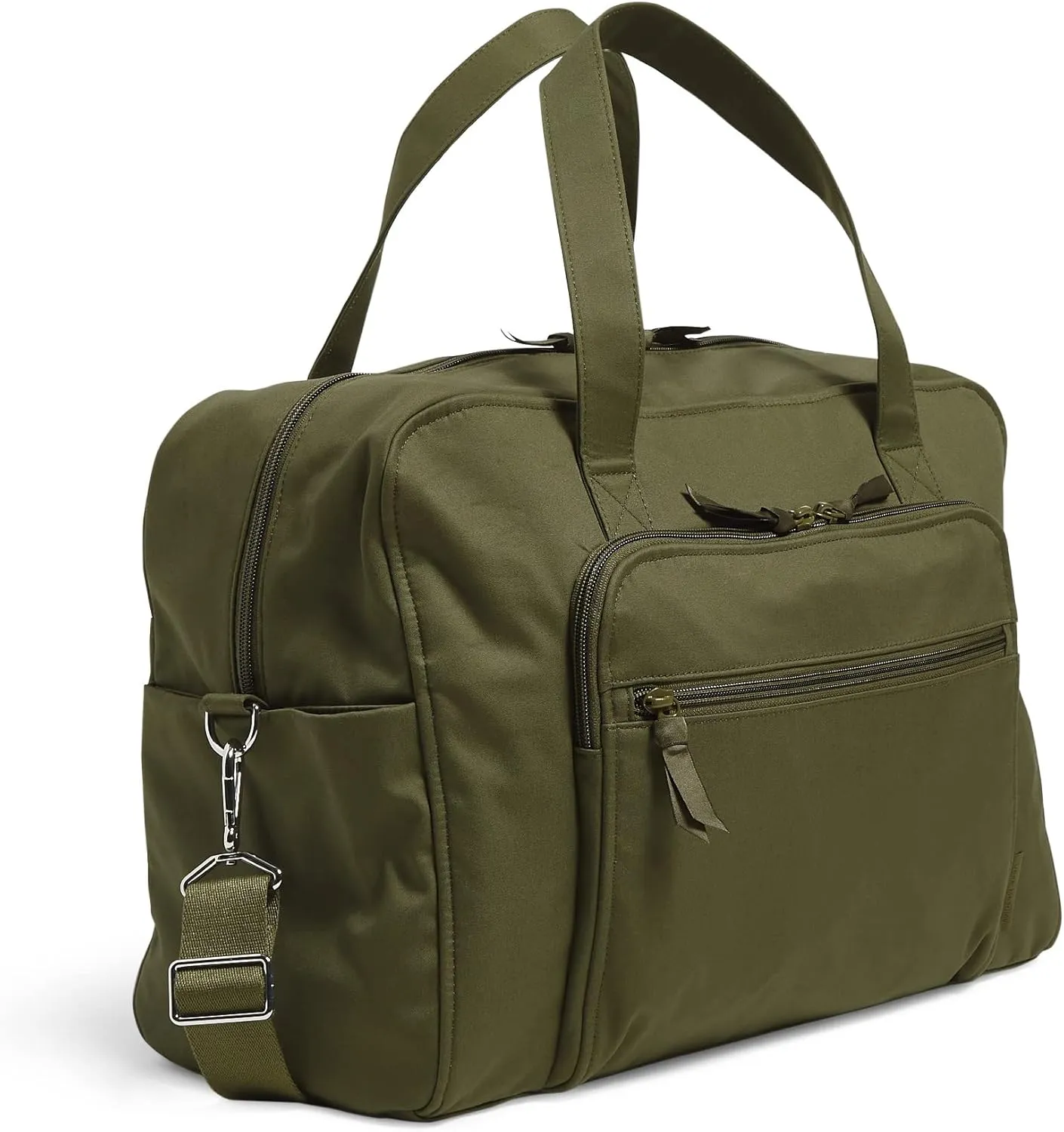 Vera Bradley Women's Cotton Weekender Travel Bag, Climbing Ivy Green, One Size