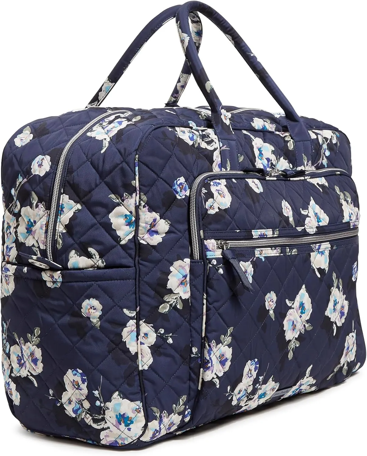 Vera Bradley Women's, Performance Twill Grand Weekender Travel Bag, Blooms and Branches Navy, One Size