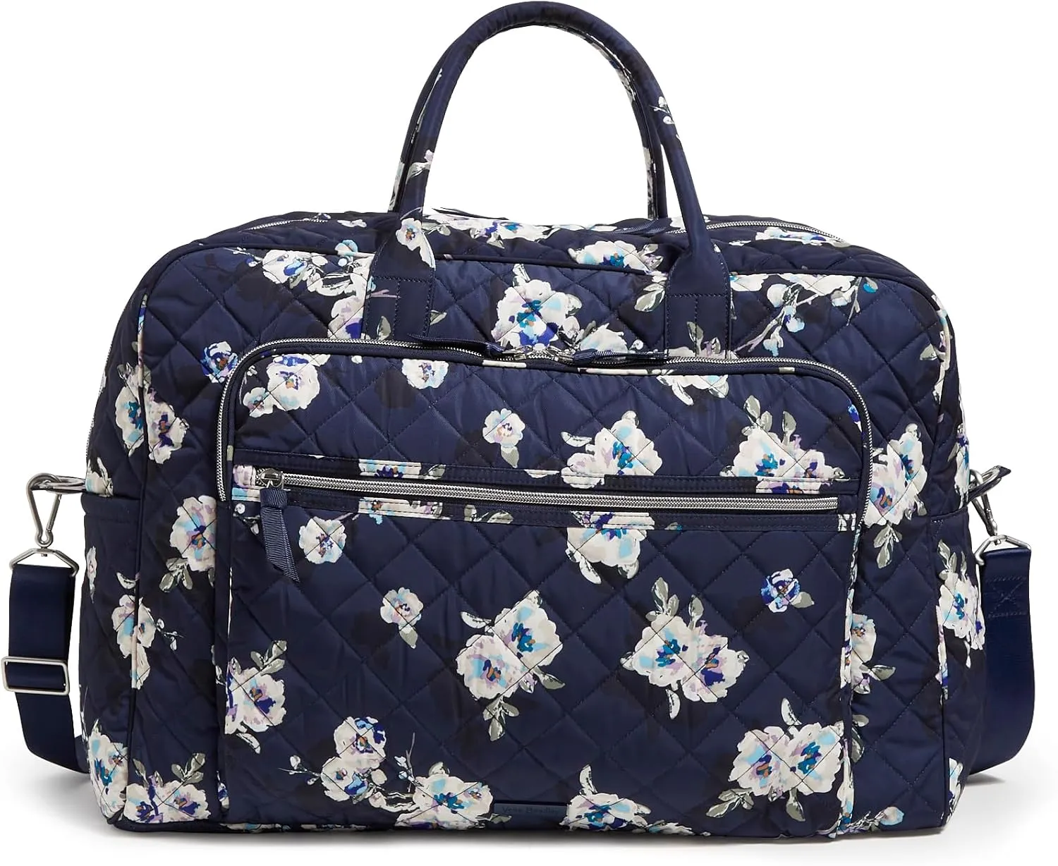 Vera Bradley Women's, Performance Twill Grand Weekender Travel Bag, Blooms and Branches Navy, One Size