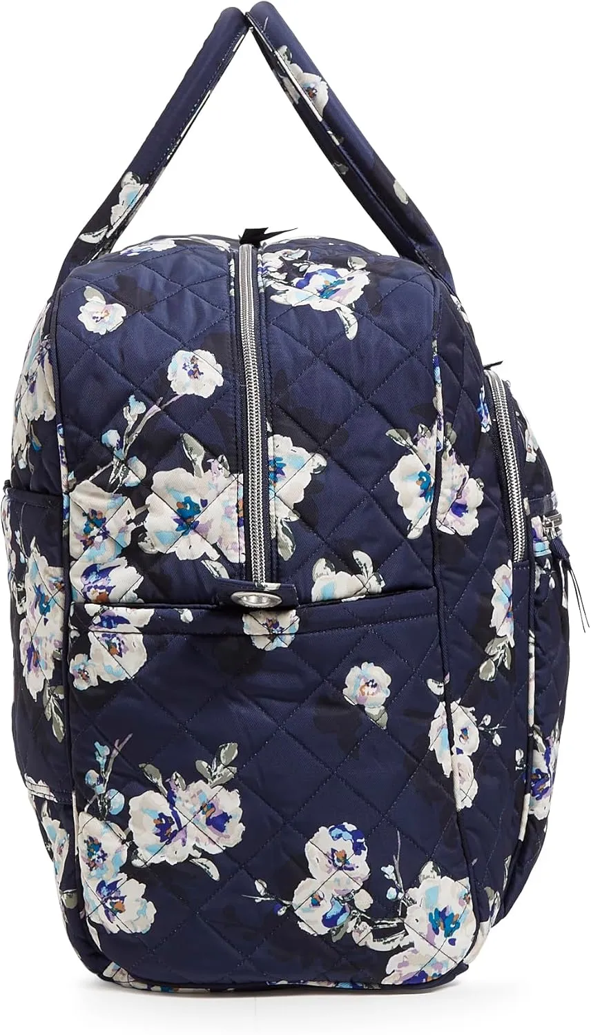 Vera Bradley Women's, Performance Twill Grand Weekender Travel Bag, Blooms and Branches Navy, One Size