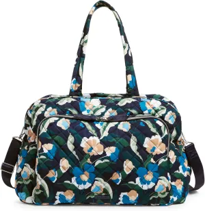 Vera Bradley Women's Performance Twill Grand Weekender Travel Bag, Immersed Blooms, One Size