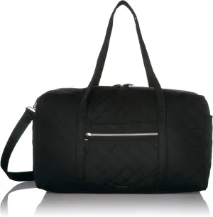 Vera Bradley Women's Performance Twill Large Travel Duffle Bag, Black, One Size