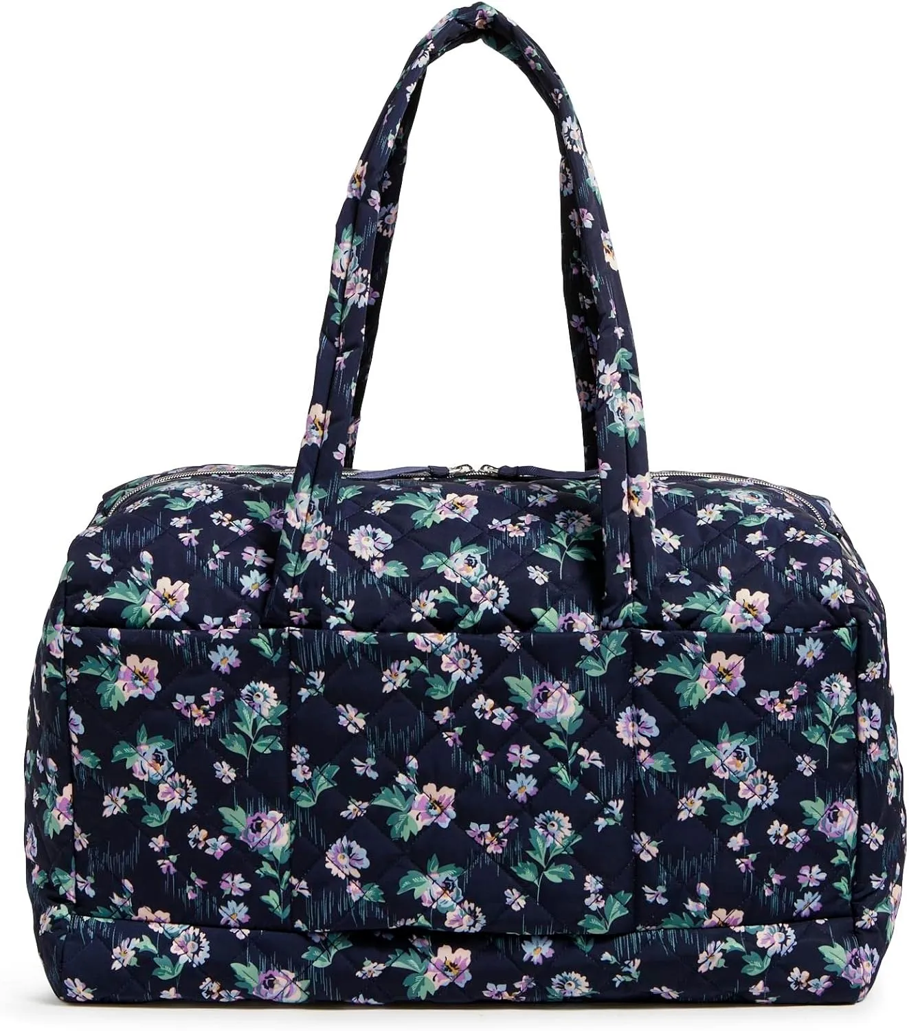 Vera Bradley Women's Performance Twill Large Travel Duffle Bag, Navy Garden, One Size