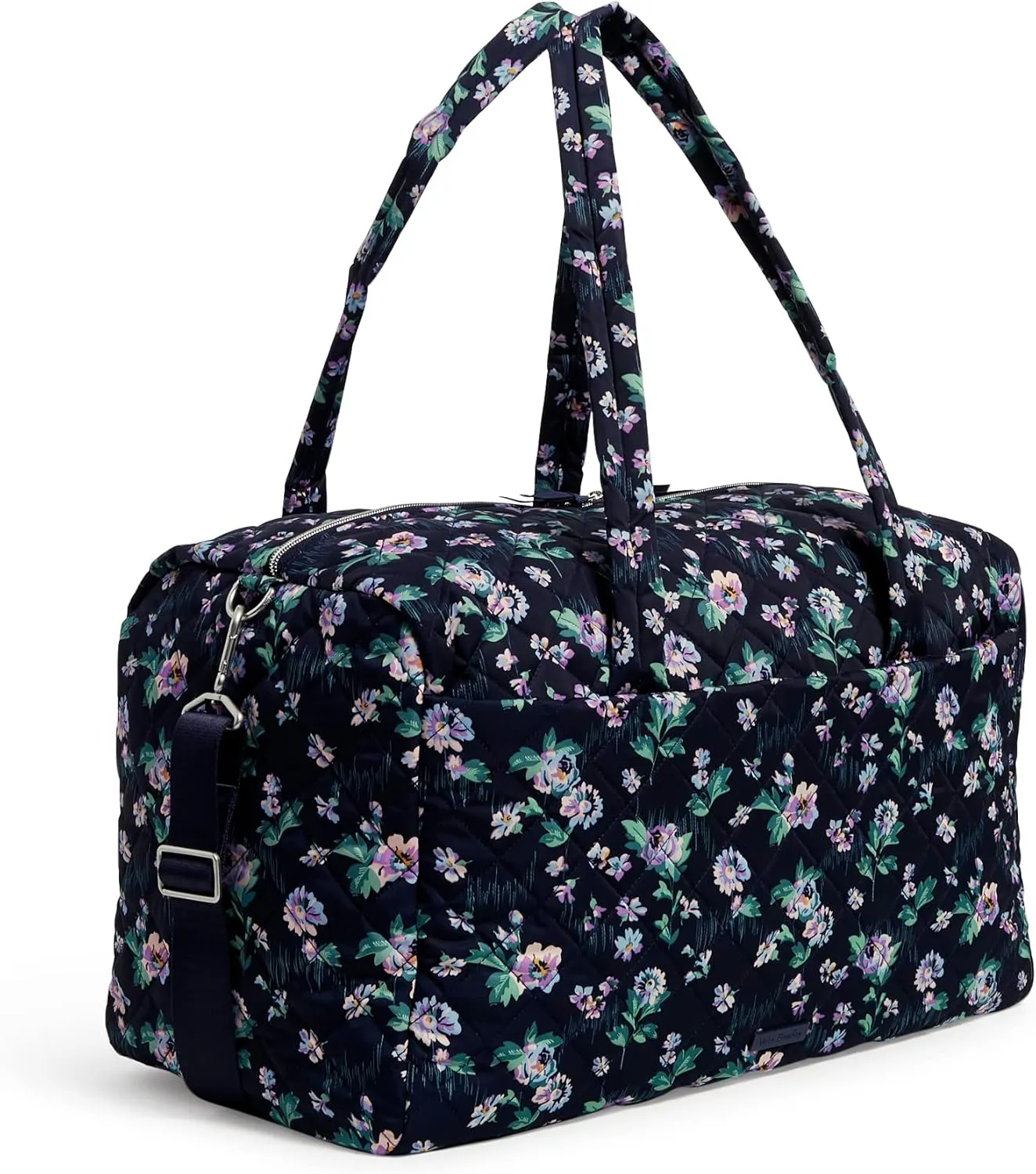 Vera Bradley Women's Performance Twill Large Travel Duffle Bag, Navy Garden, One Size
