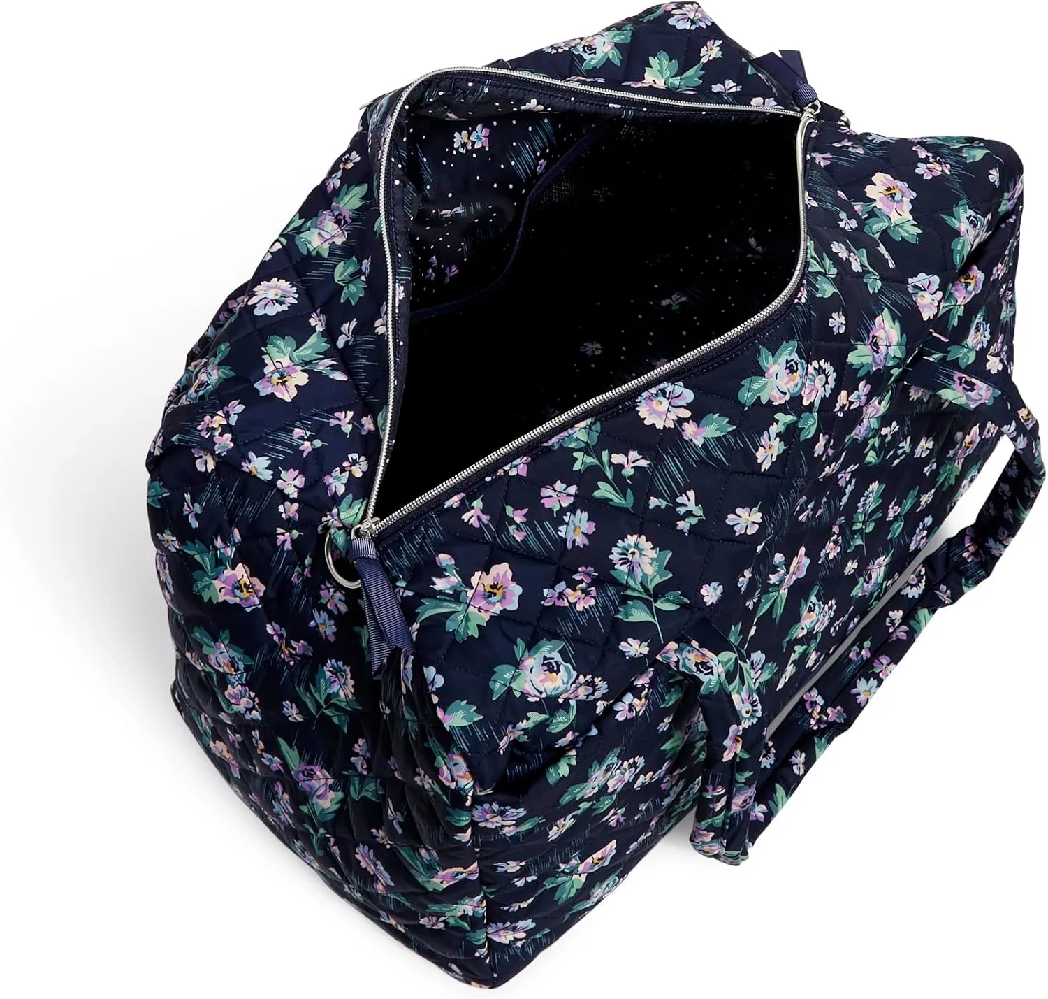 Vera Bradley Women's Performance Twill Large Travel Duffle Bag, Navy Garden, One Size