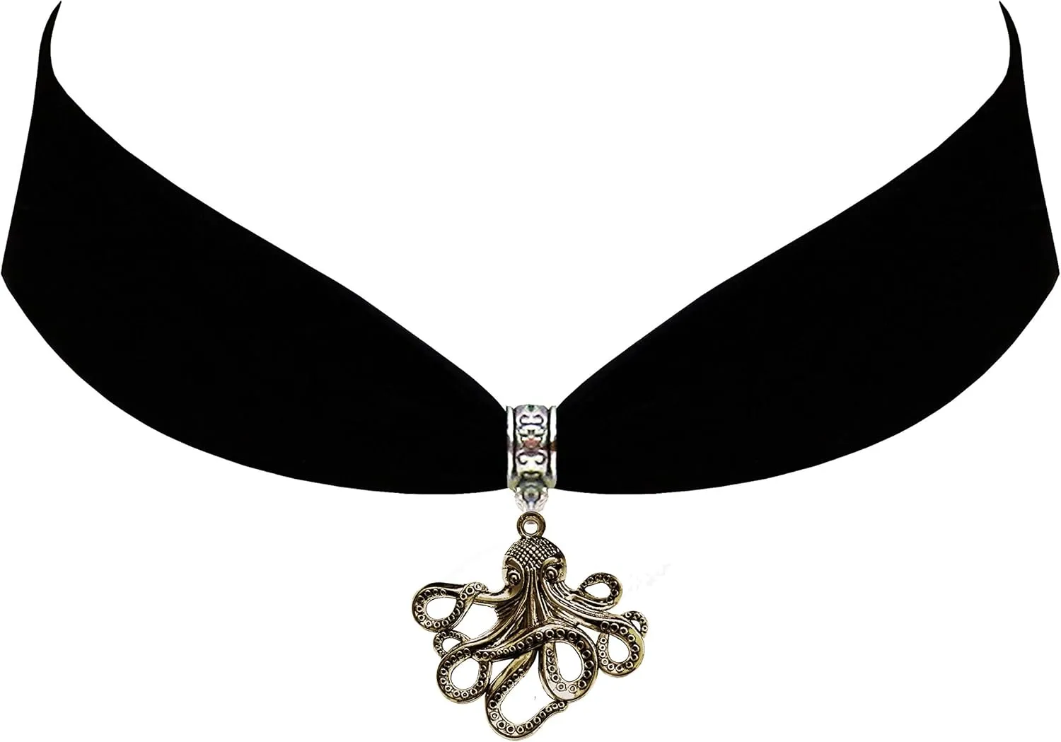 Victorian Vault Octopus Steampunk Jewelry Black Velvet Choker Steampunk Jewelry Gothic Necklace