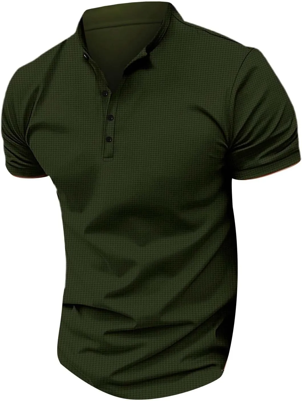 Waffle Polo Shirt for Men, Blade Collar Golf Polo Shirts 2024 Pique Short Sleeve Casual Classic Cotton Tee Shirts
