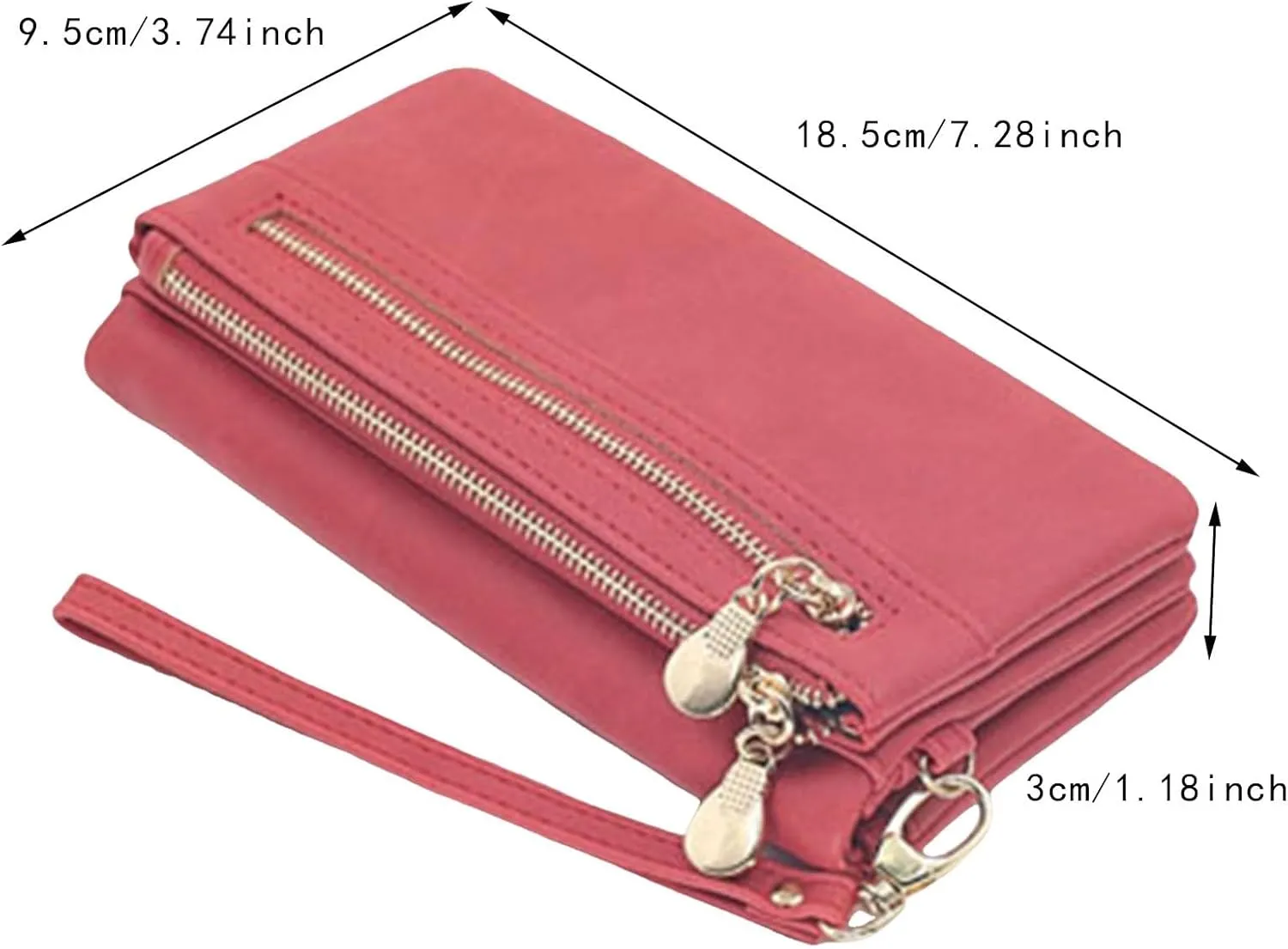 Wallet Women RFID Blocking Small Compact Bifold Luxury Leather Pocket Wallet Ladies Mini Purse with Id Window Vanilla