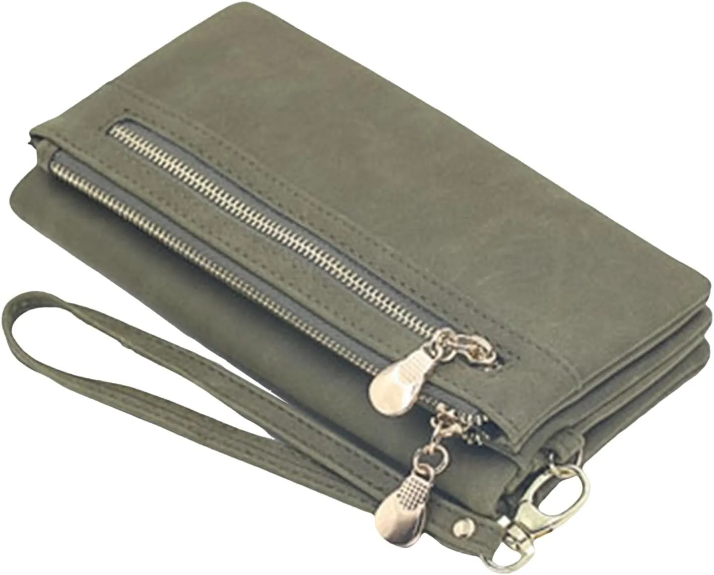 Wallet Women RFID Blocking Small Compact Bifold Luxury Leather Pocket Wallet Ladies Mini Purse with Id Window Vanilla