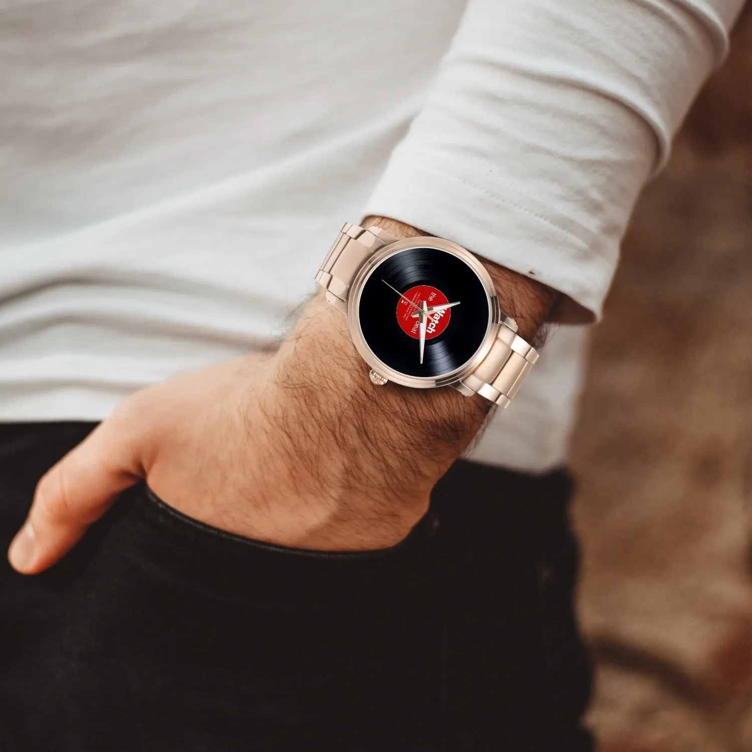 Watch The Beat Vinyl Record Dial Automatic Watch