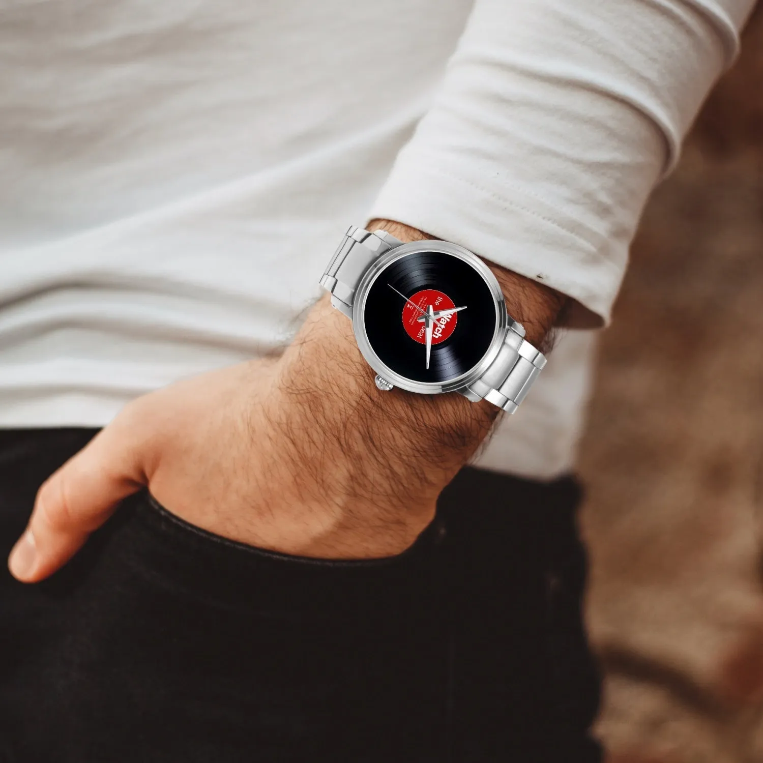 Watch The Beat Vinyl Record Dial Automatic Watch