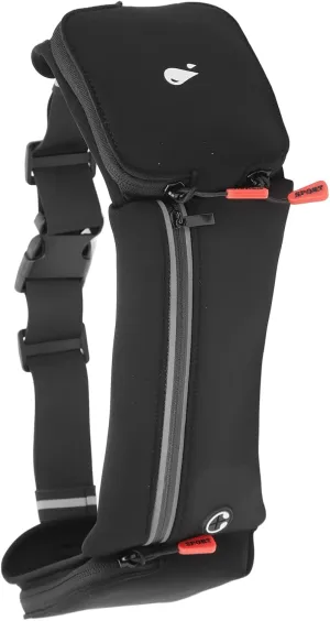 Water Bottle Holder Running Belt Wicking Portable Hydration Belt for Hiking Climbing (Black)