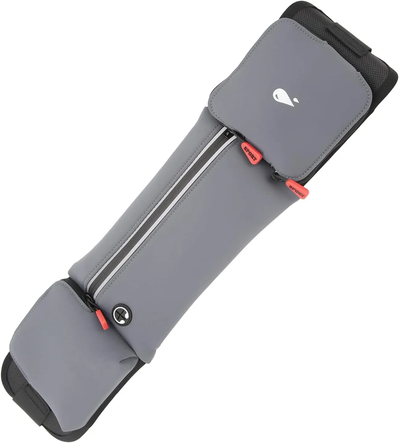 Water Bottle Holder Running Belt Wicking Portable Hydration Belt for Hiking Climbing (Gray)