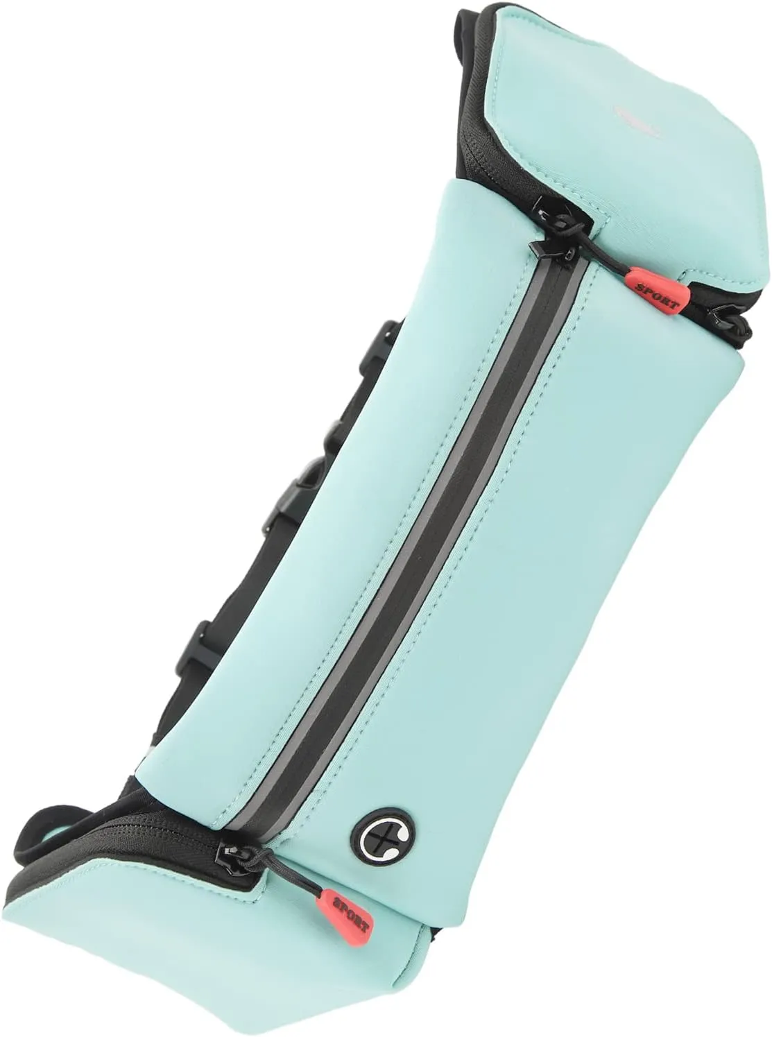 Water Bottle Holder Running Belt Wicking Portable Hydration Belt for Hiking Climbing (Sky Blue)
