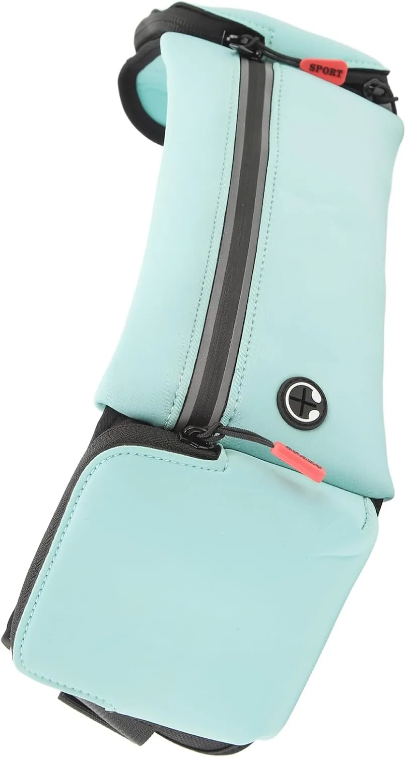 Water Bottle Holder Running Belt Wicking Portable Hydration Belt for Hiking Climbing (Sky Blue)