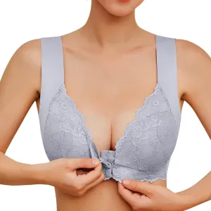 Women Ladies Seamless Lace Sports Bras Front Closure Backless No Underwire Push Up High Support Wireless Plus Size Bralettes