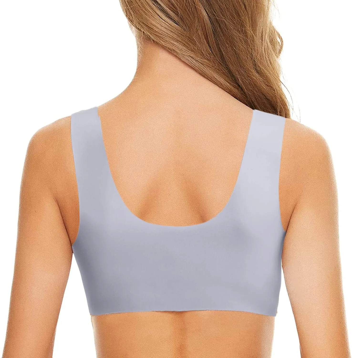 Women Ladies Seamless Lace Sports Bras Front Closure Backless No Underwire Push Up High Support Wireless Plus Size Bralettes