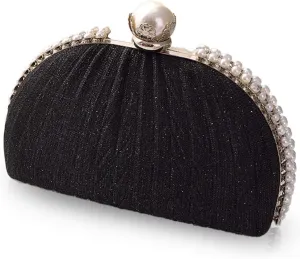 Women Pearl Clutch Pearl Beaded Purse and Clutch Elegant Formal Evening Bag Handbags for Party Wedding Date Night