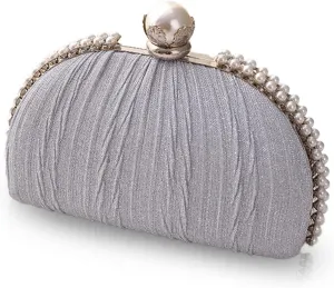 Women Pearl Clutch Pearl Beaded Purse and Clutch Elegant Formal Evening Bag Handbags for Party Wedding Date Night