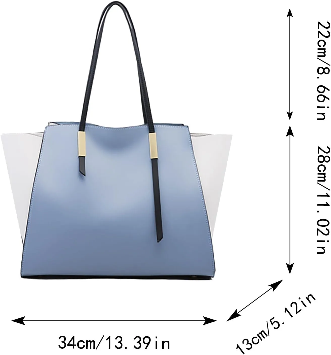 Women Shoulder Handbag Roomy Multiple Pockets Bag Ladies Shoulder Purse Fashion Tote Handbags for (White, One Size)