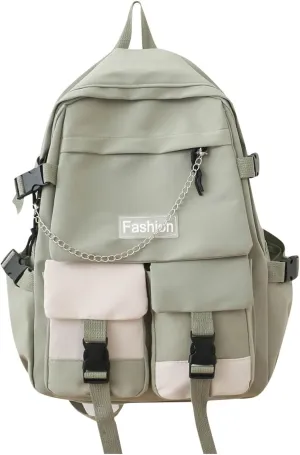Women's Backpack Fashionable Small Schoolbag Multifunction Practical Layered Backpacks Quilted Purses for Women(Green)