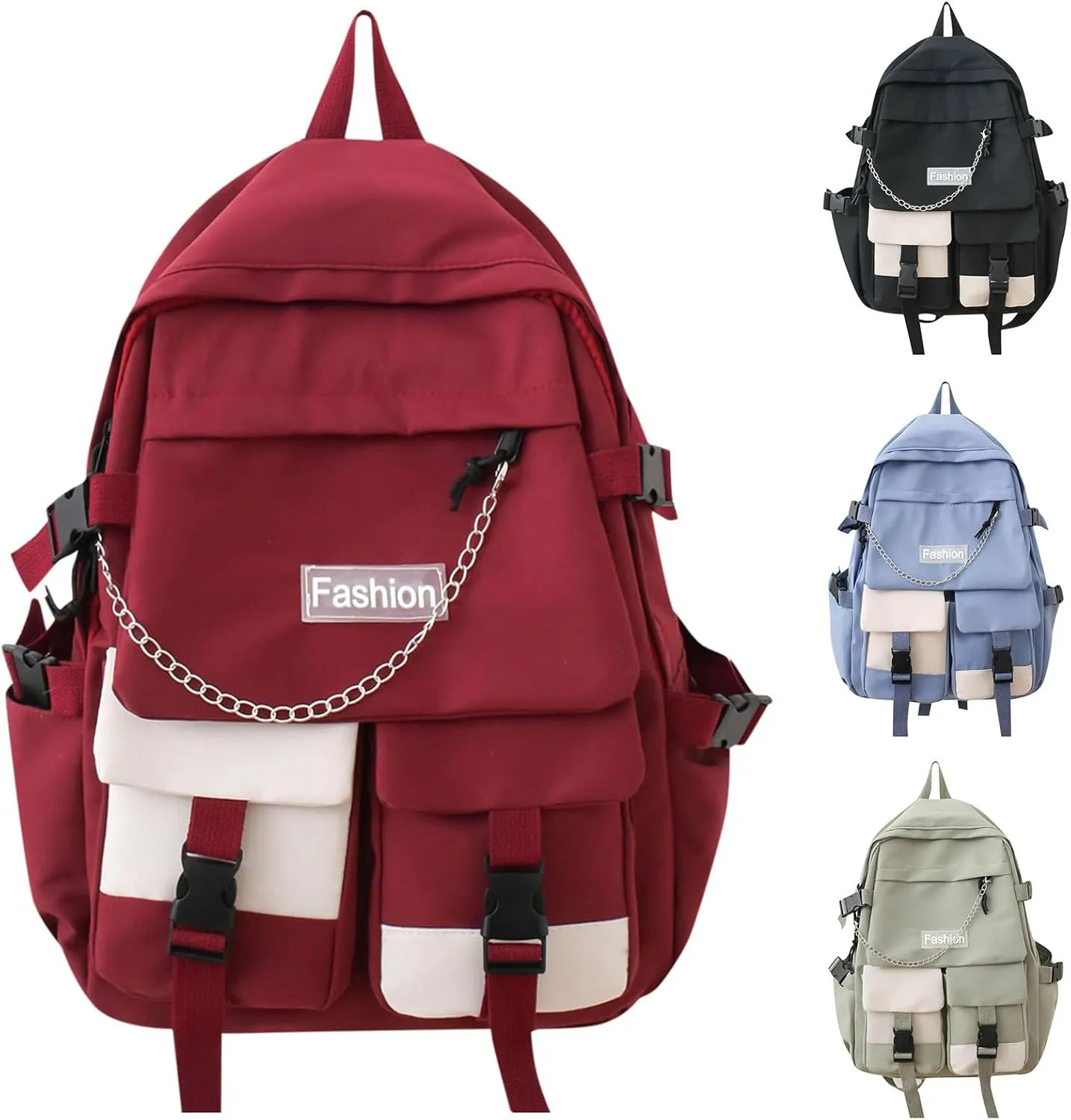 Women's Backpack Fashionable Small Schoolbag Multifunction Practical Layered Backpacks Quilted Purses for Women(Green)